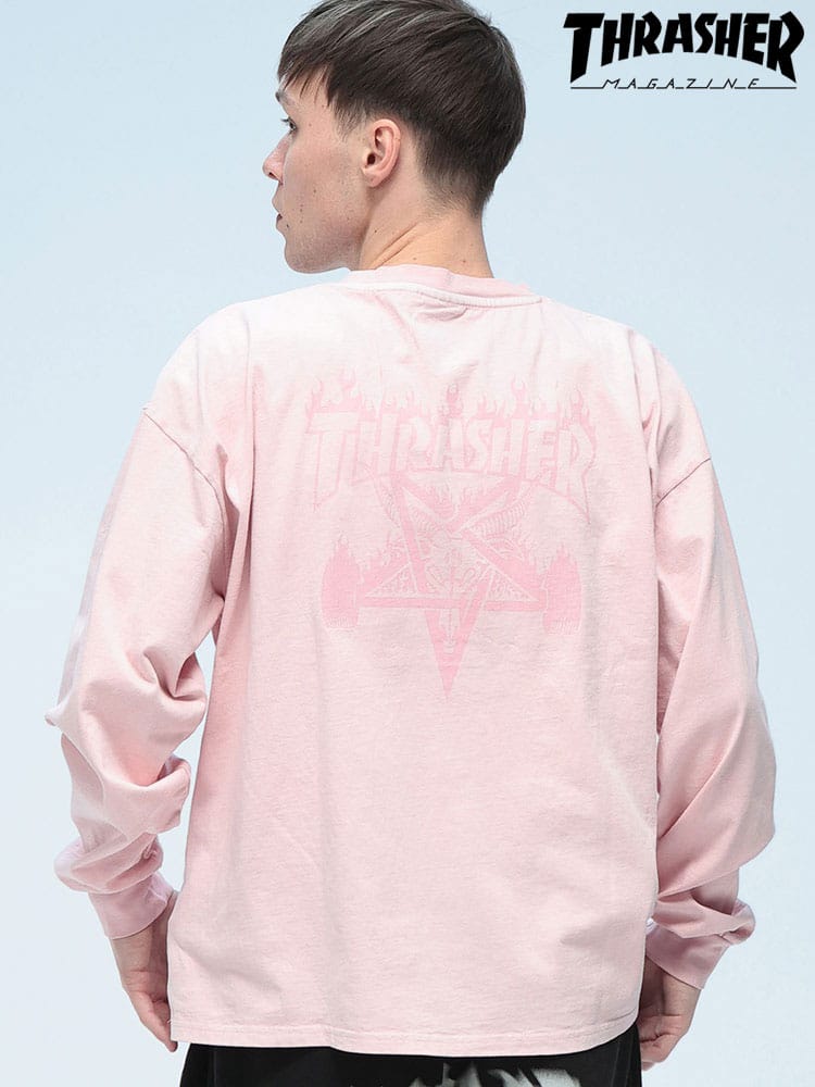THRASHER (スラッシャー) バックプリント 長袖 Tシャツ