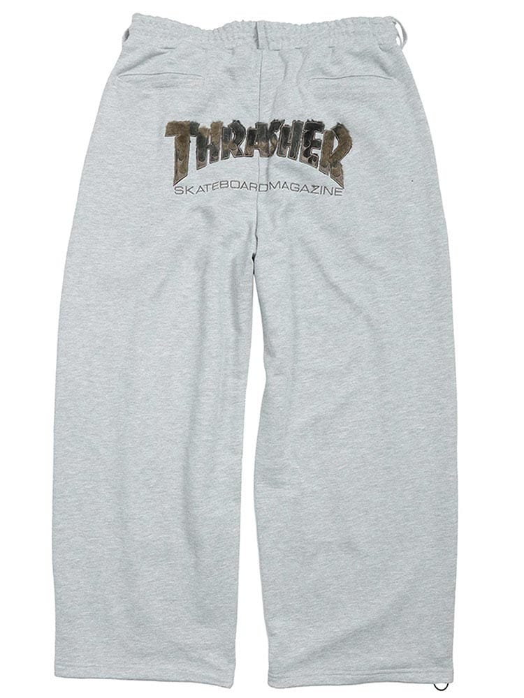 THRASHER (スラッシャー) ワイド スウェットパンツ メンズ ユニセックス コクーン シルエット バックロゴ ボトムス ワイドパンツ