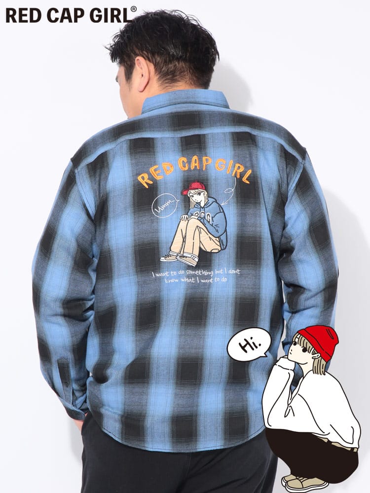 シャツ 長袖 チェック柄 バック刺繍 トップス カジュアル チェックシャツ 秋 冬 大きいサイズ メンズ