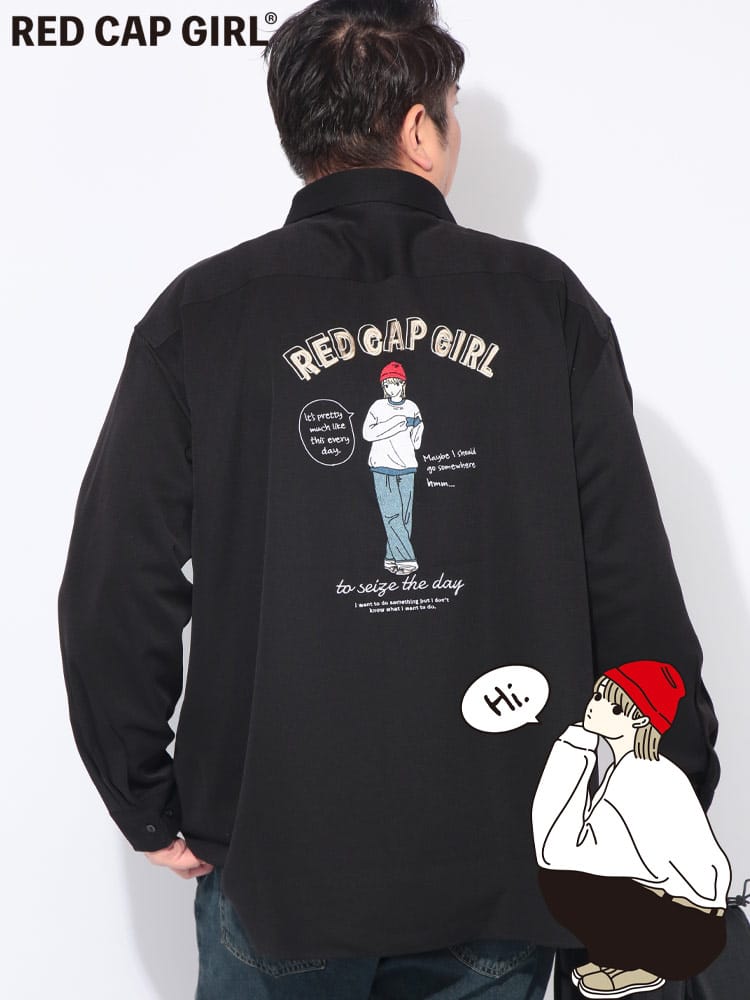 シャツ 長袖 ポケット バック刺繍 トップス カジュアル 秋 冬 大きいサイズ メンズ