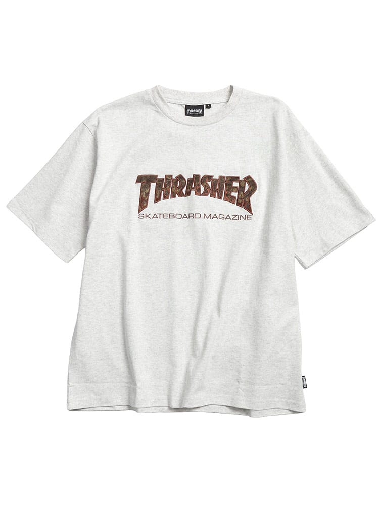 THRASHER (スラッシャー) Tシャツ 半袖 綿100％ ショートファー アニマル柄 ブランドロゴ クルーネック カットソー TH26SU06D12 ユニセックス