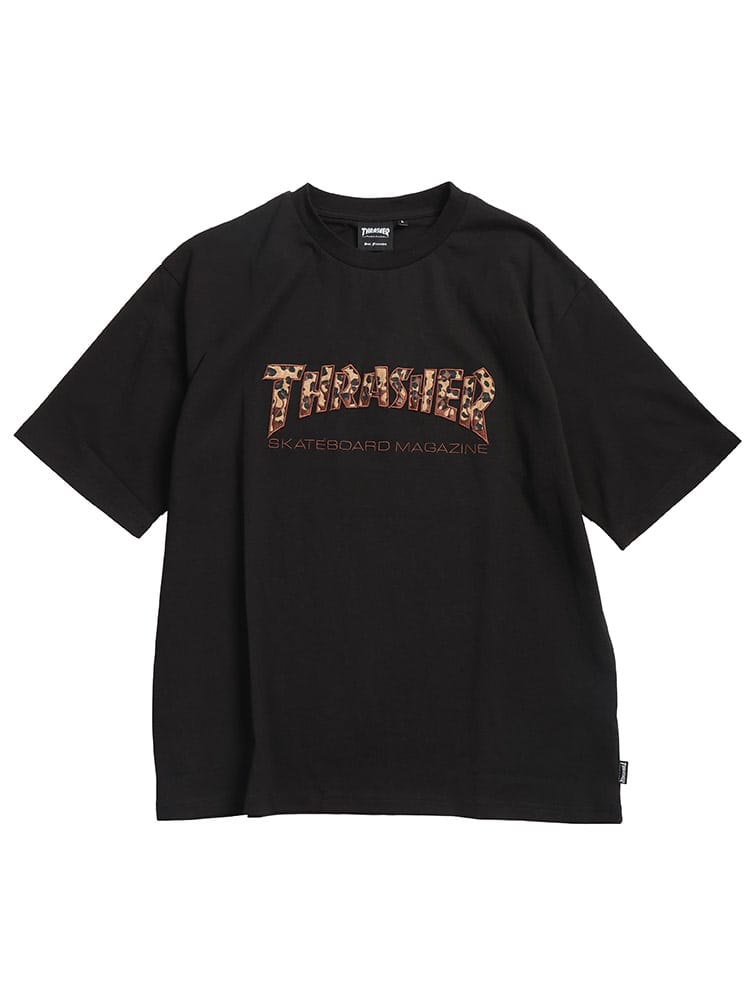 THRASHER (スラッシャー) Tシャツ 半袖 綿100％ ショートファー アニマル柄 ブランドロゴ クルーネック カットソー TH26SU06D12 ユニセックス