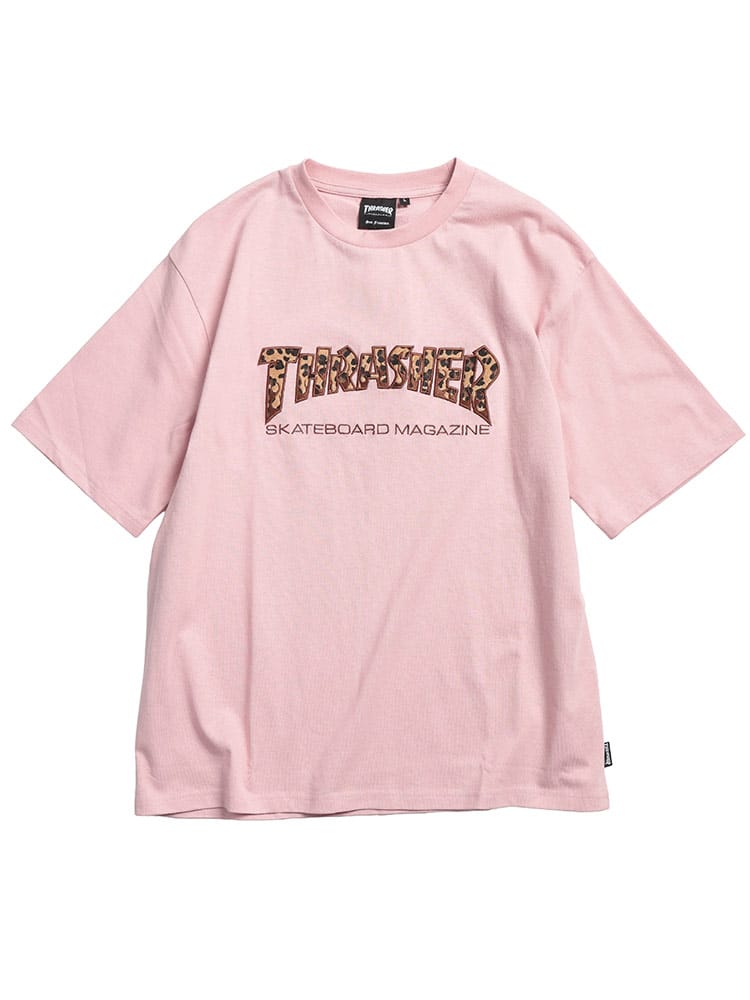 THRASHER (スラッシャー) Tシャツ 半袖 綿100％ ショートファー アニマル柄 ブランドロゴ クルーネック カットソー TH26SU06D12 ユニセックス