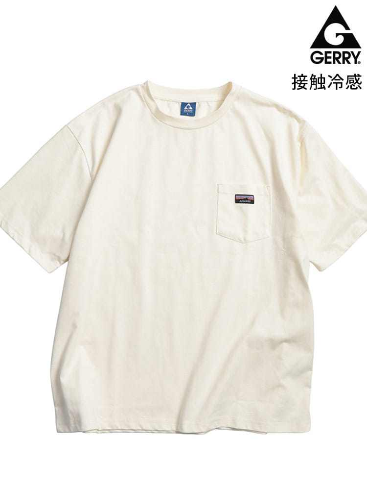 GERRY (ジェリー) Tシャツ 半袖 接触冷感 スラブ 天竺 胸ポケット クルーネック カットソー GE26SU13 ユニセックス