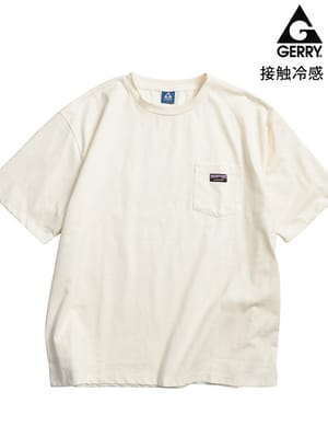 GERRY (ジェリー) Tシャツ 半袖 接触冷感 スラブ 天竺 胸ポケット クルーネック カットソー GE26SU13 ユニセックス