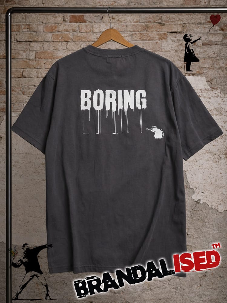 BRANDALISED (ブランダライズド) Tシャツ 半袖 接触冷感 UVカット バンクシー ストレッチ クルーネック カットソー Love Rat BR26SU03D12 ユニセックス