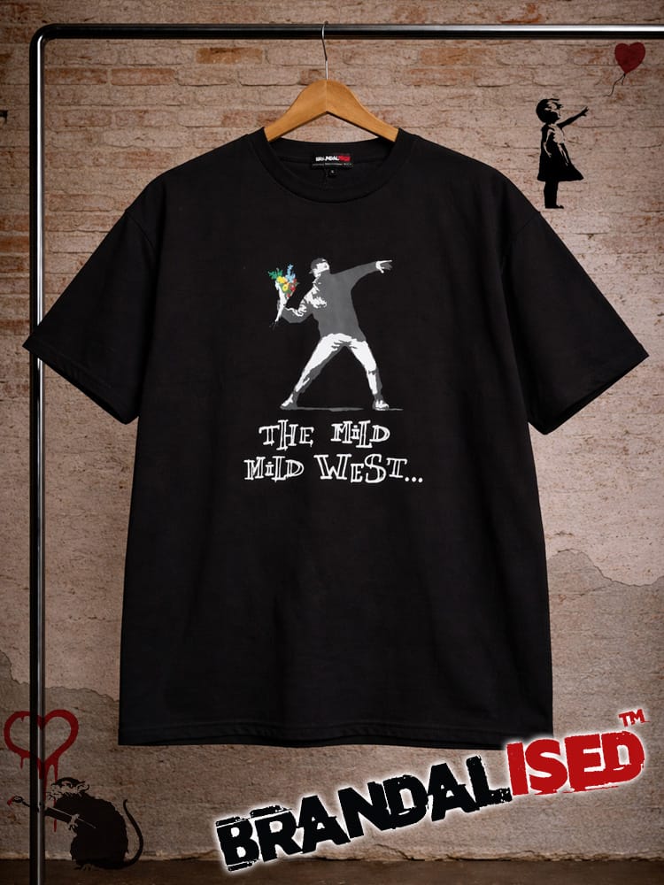 BRANDALISED (ブランダライズド) Tシャツ 半袖 接触冷感 速乾 バンクシー クルーネック カットソー Love is in the Air BR26SU04D12 ユニセックス