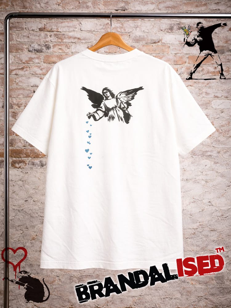BRANDALISED (ブランダライズド) Tシャツ 半袖 接触冷感 速乾 バンクシー クルーネック カットソー Angel Herats BR26SU05D12 ユニセックス