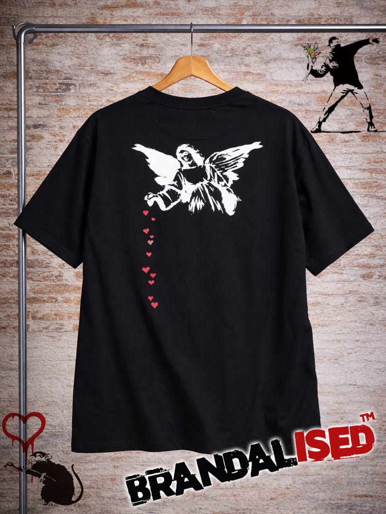 BRANDALISED (ブランダライズド) Tシャツ 半袖 接触冷感 速乾 バンクシー クルーネック カットソー Angel Herats BR26SU05D12 ユニセックス