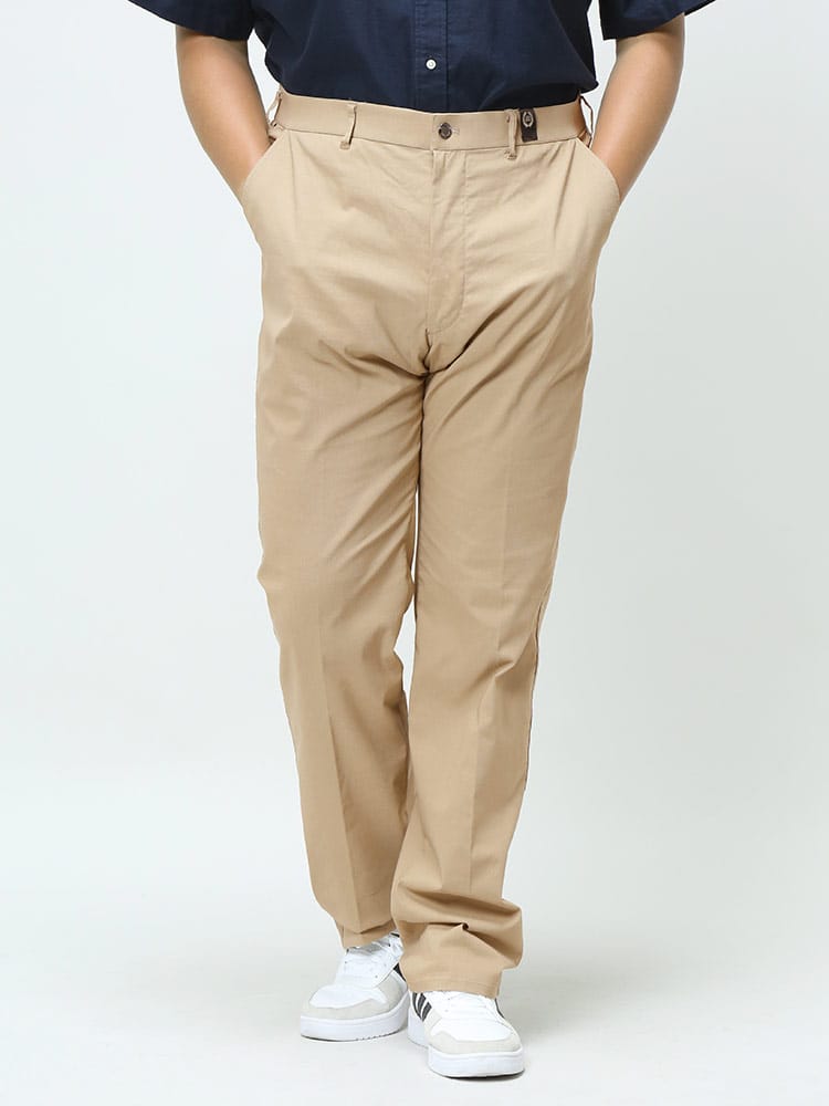 大きいサイズ メンズ B＆T GOLF (ビーアンドティーゴルフ) ストレッチ 吸汗速乾 ノータック ゴルフ ピケパンツ チノパン