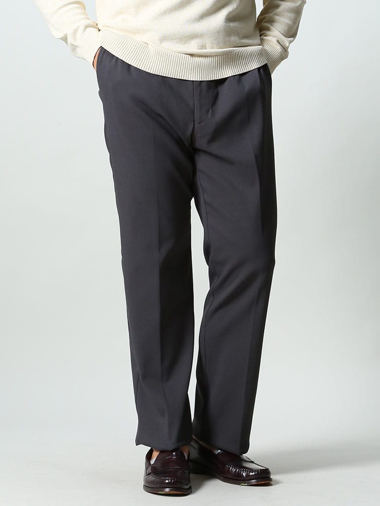 スラックス2本同時購入2200円引き対象商品 在庫処分 返品交換不可 大きいサイズ メンズ PLAY MOLE プレイモール ウエストゴム 股ずれ防止 シック付き ノータック スラックス