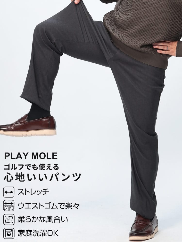スラックス2本同時購入2200円引き対象商品 ノータック スラックス ストレッチ ウエストゴム ピンヘッド ボトムス パンツ スラックス ロングパンツ ビジカジ ゴルフ 大きいサイズ メンズ ビジネス ウォッシャブル 洗える 春夏 秋冬 オールシーズン対応