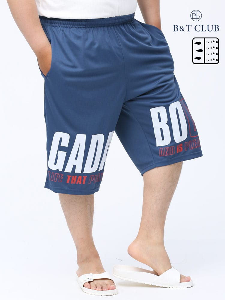 B＆T CLUB (ビーアンドティークラブ) BIGプリント メッシュ 前閉じ ショートパンツ