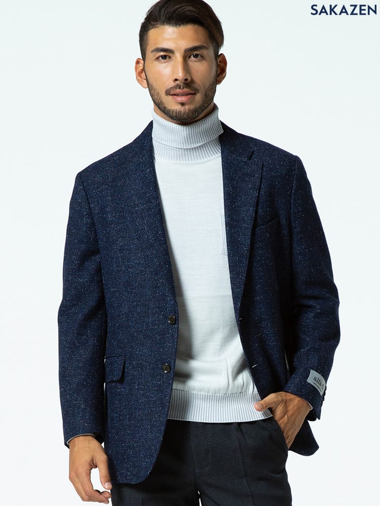 SAKAZEN (サカゼン) 秋冬 alfa-fi ウール混 シングル 2ツ釦 ジャケット