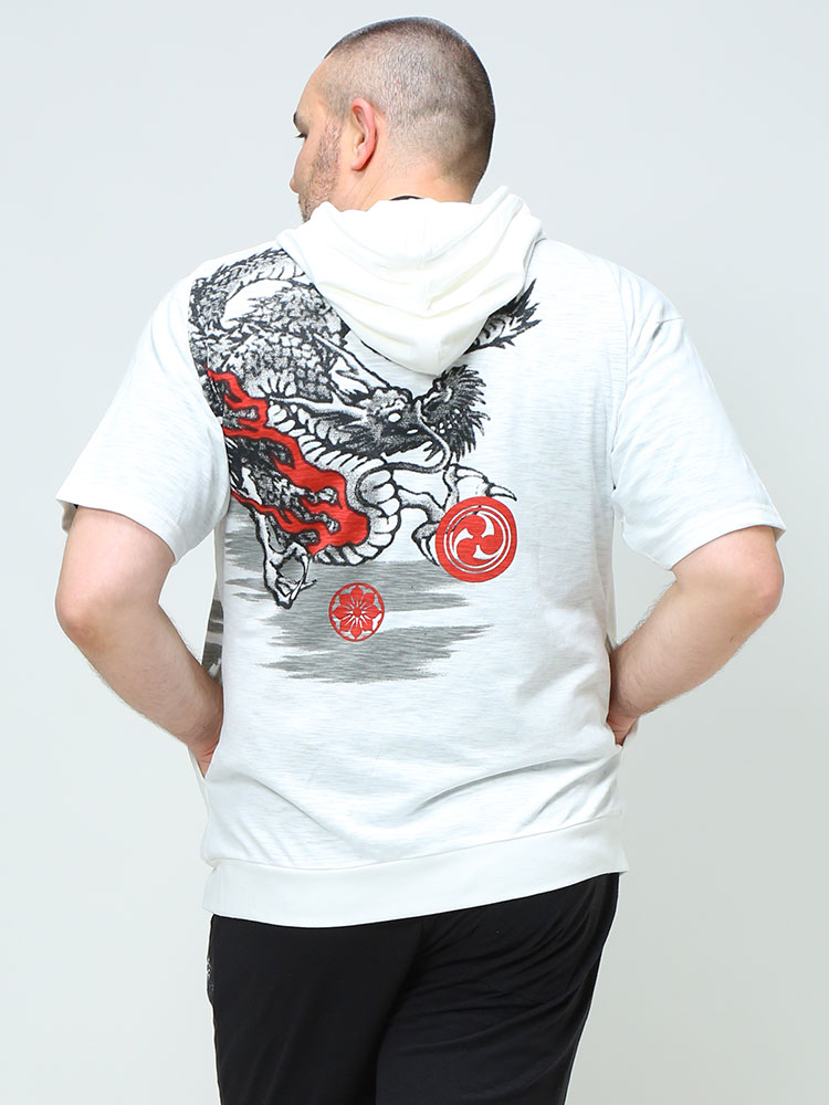 大きいサイズ メンズ A-Slash (スラッシュ) スラブ天竺 和柄 大きいサイズ メンズ A-Slash (スラッシュ) スラブ天竺 和柄