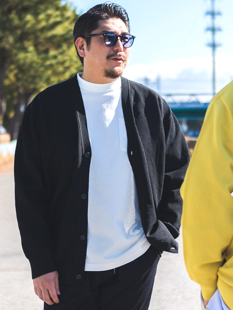 ふわかる ストレッチ 軽量 クルーネック 畦編み ニット (B＆T CLUB 