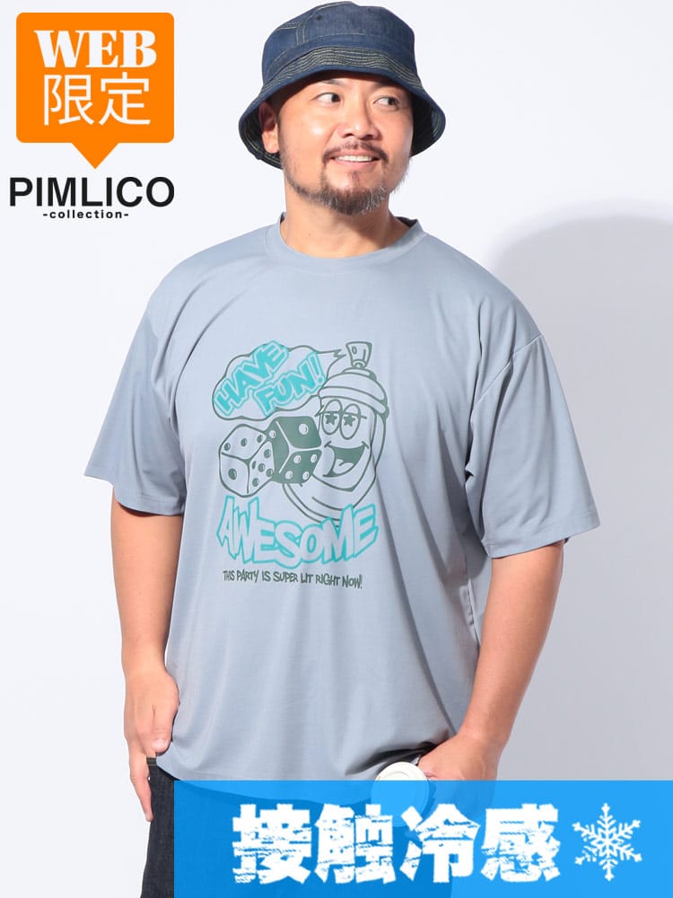 半袖 Tシャツ [WEB限定] ポンチ ダイスプリント クルーネック トップス ゆったり 春 夏 大きいサイズ メンズ