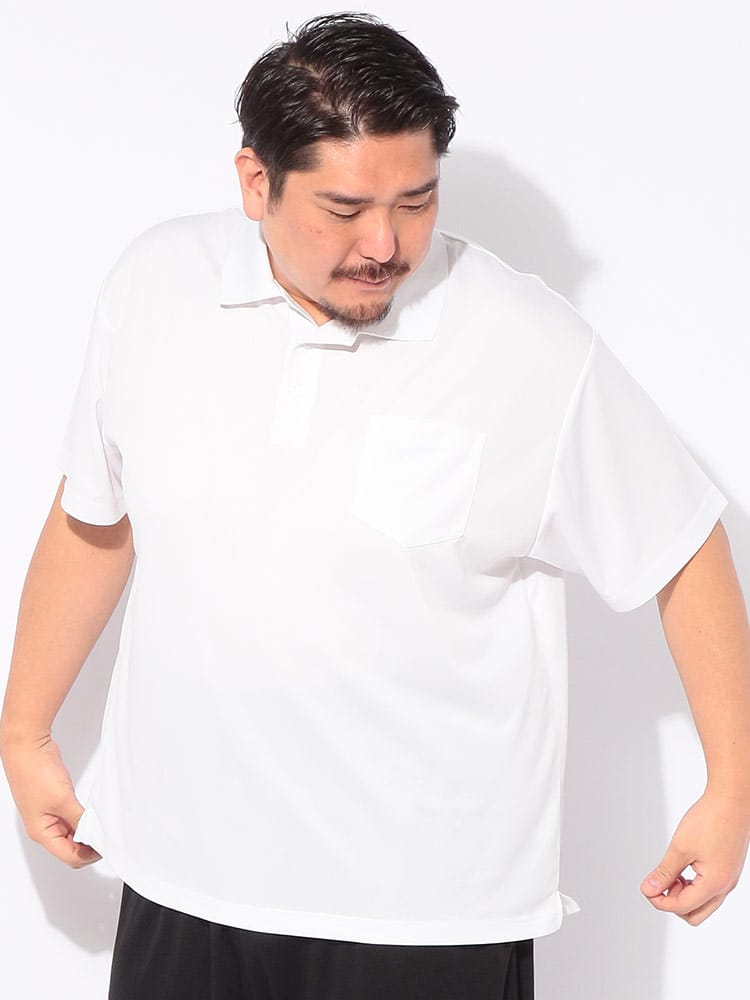 メッシュ ポロシャツ 半袖 クールタッチ メンズ 大きいサイズ COOL TOUCH DRY シャツ トップス カットソー ドライ 冷感 スポーツ