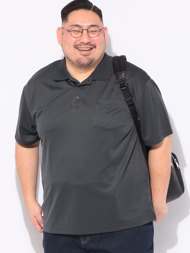 メッシュ ポロシャツ 半袖 クールタッチ メンズ 大きいサイズ COOL TOUCH DRY シャツ トップス カットソー ドライ 冷感 スポーツ