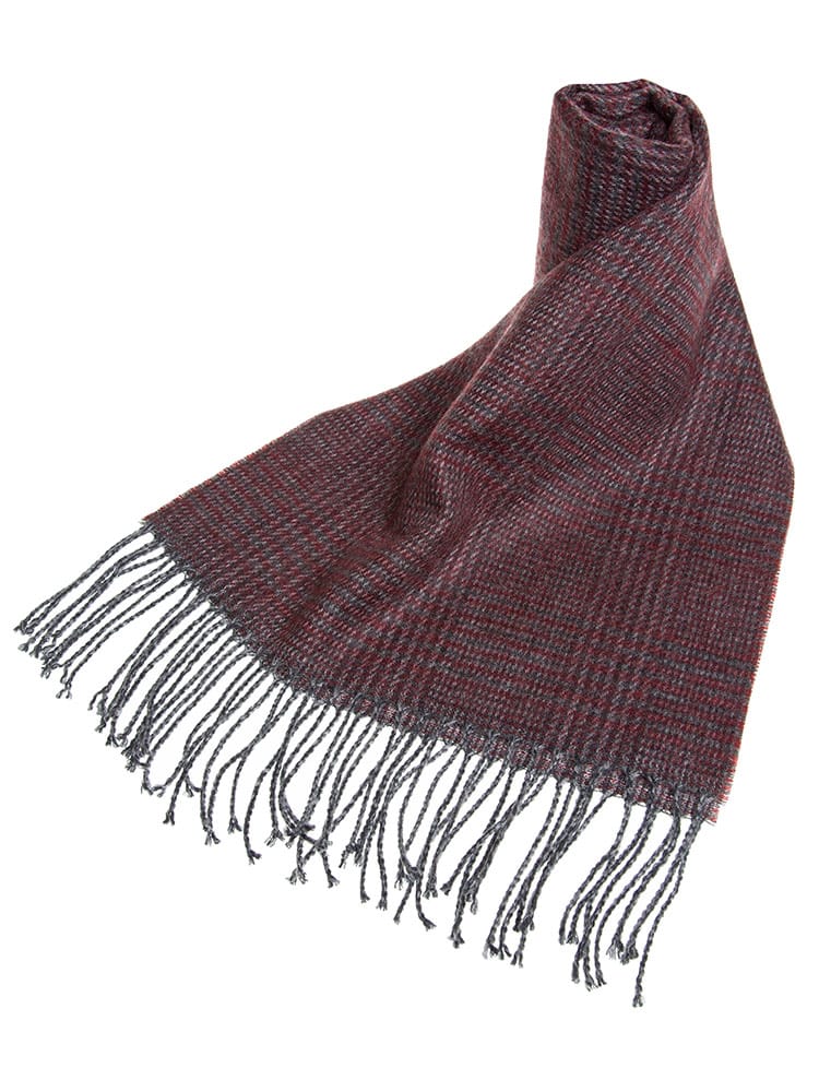 大きいサイズ メンズ SAKAZEN (サカゼン) 日本製 メランジチェック マフラー