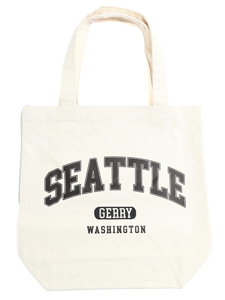 WEB限定価格 在庫処分 返品交換不可 大きいサイズ メンズ GERRY (ジェリー) プリント＆刺繍 帆布 トートバッグ
