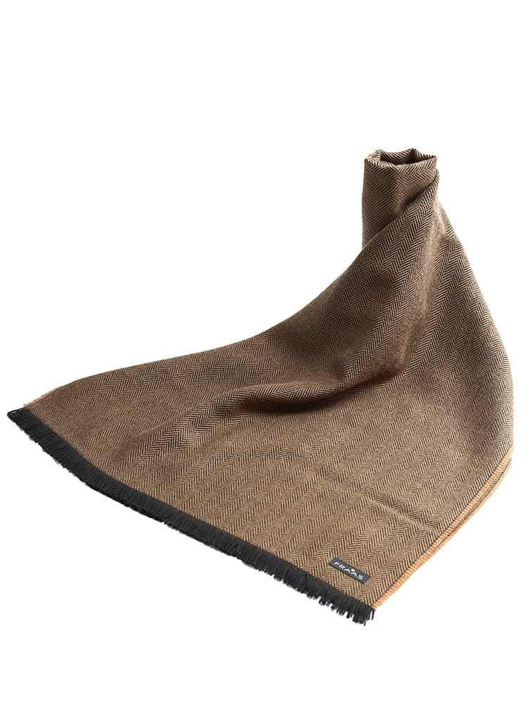 V.FRAAS (ヴィ・フラース) ウール混 ヘリンボン マフラー