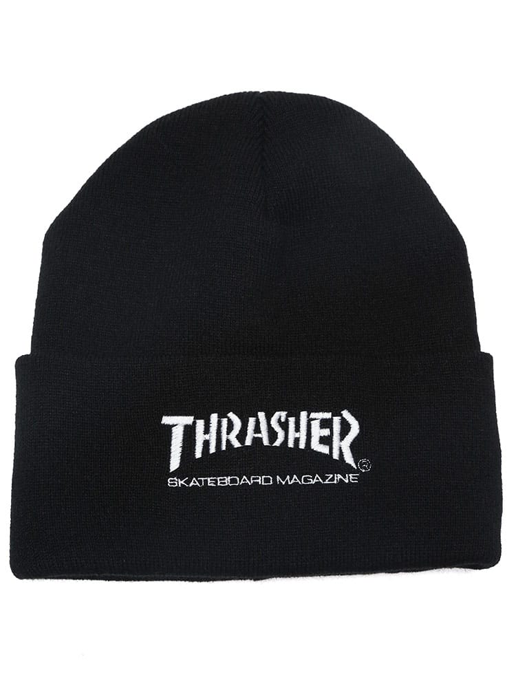 ロゴ刺繍 ニットキャップ THRASHER スラッシャー 大きいサイズ メンズ 