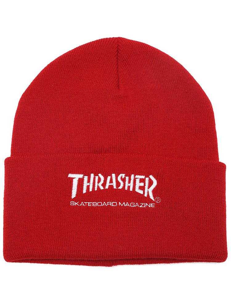 ロゴ刺繍 ニットキャップ THRASHER スラッシャー 大きいサイズ メンズ 