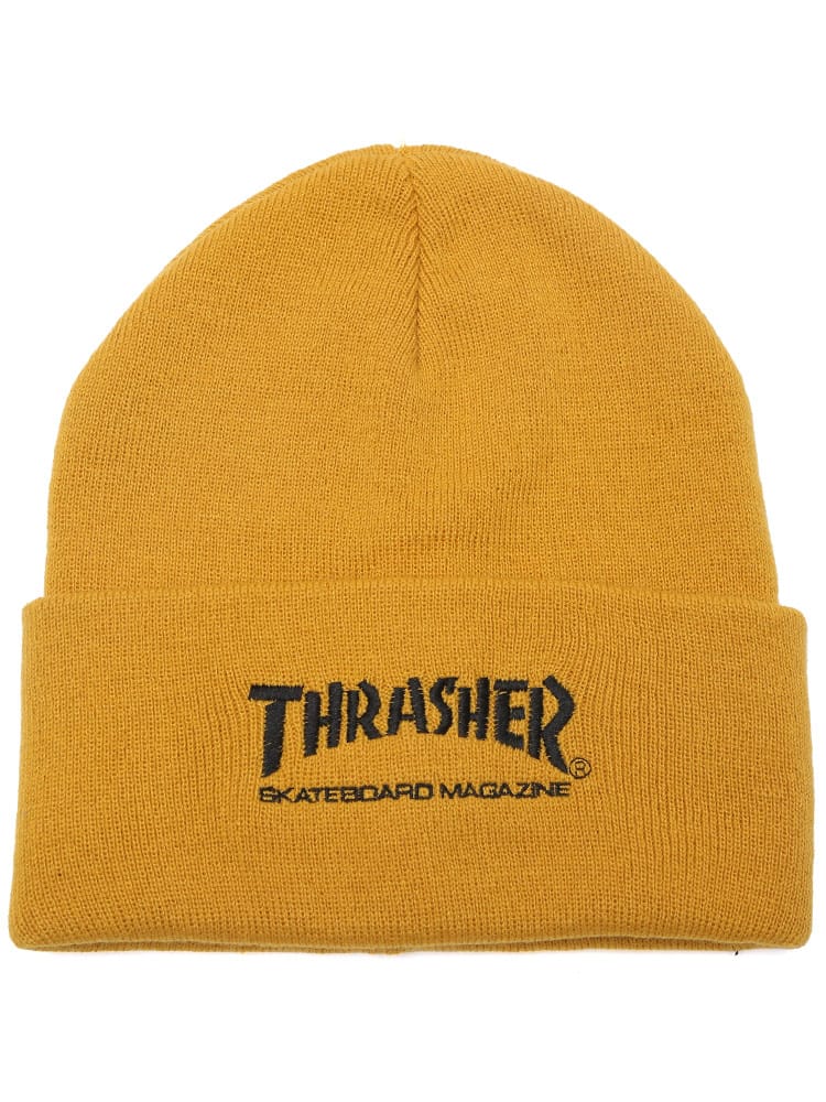ロゴ刺繍 ニットキャップ THRASHER スラッシャー 大きいサイズ メンズ 