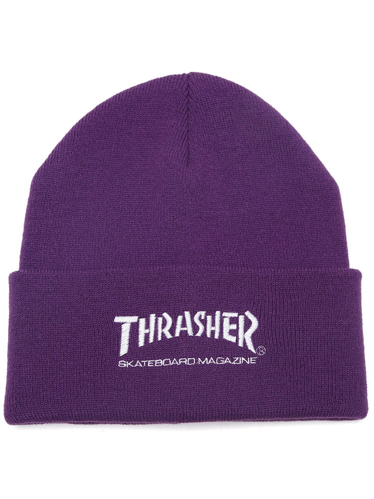 ロゴ刺繍 ニットキャップ THRASHER スラッシャー 大きいサイズ メンズ 