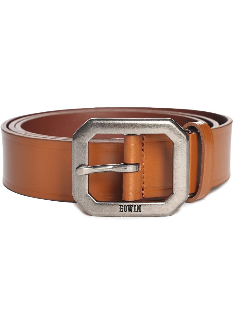 レザー ピンバックル ベルト (EDWIN) エドウィン 大きいサイズ メンズ