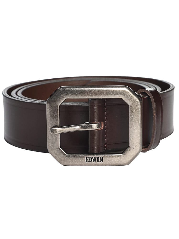 レザー ピンバックル ベルト (EDWIN) エドウィン 大きいサイズ メンズ