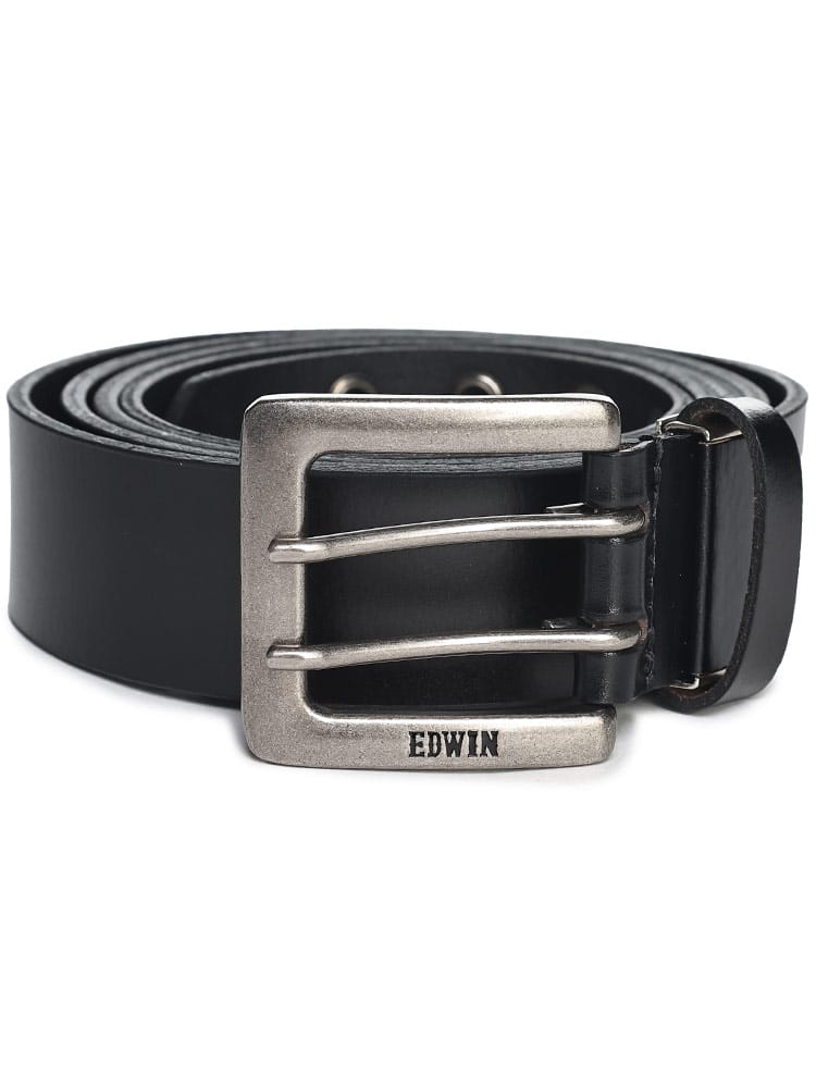 レザー ダブルピン ベルト (EDWIN) エドウィン 大きいサイズ メンズ