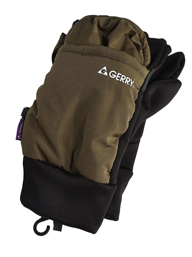 フードミトン グローブ 2WAY 滑り止め付 手袋 ゴルフ スポーツ アウトドア 大きいサイズ メンズ