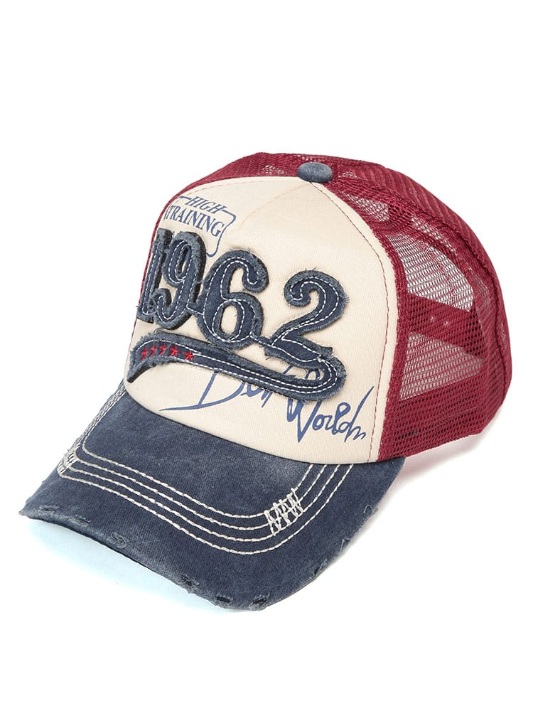 キャップ ダメージ加工トラッカー メッシュ 帽子 ベースボールキャップ 切り替え 大きいサイズ メンズ