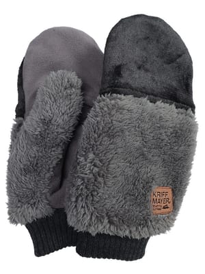 【WEB先行値下げ】手袋 ミトングローブ ボア 切り替え 指なし キングサイズ 裏起毛 防寒 秋 冬 大きいサイズ メンズ