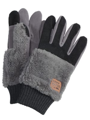 【WEB先行値下げ】手袋 グローブ ダイレクトタッチ ボア 切り替え キングサイズ リブ 防寒 秋 冬 大きいサイズ メンズ