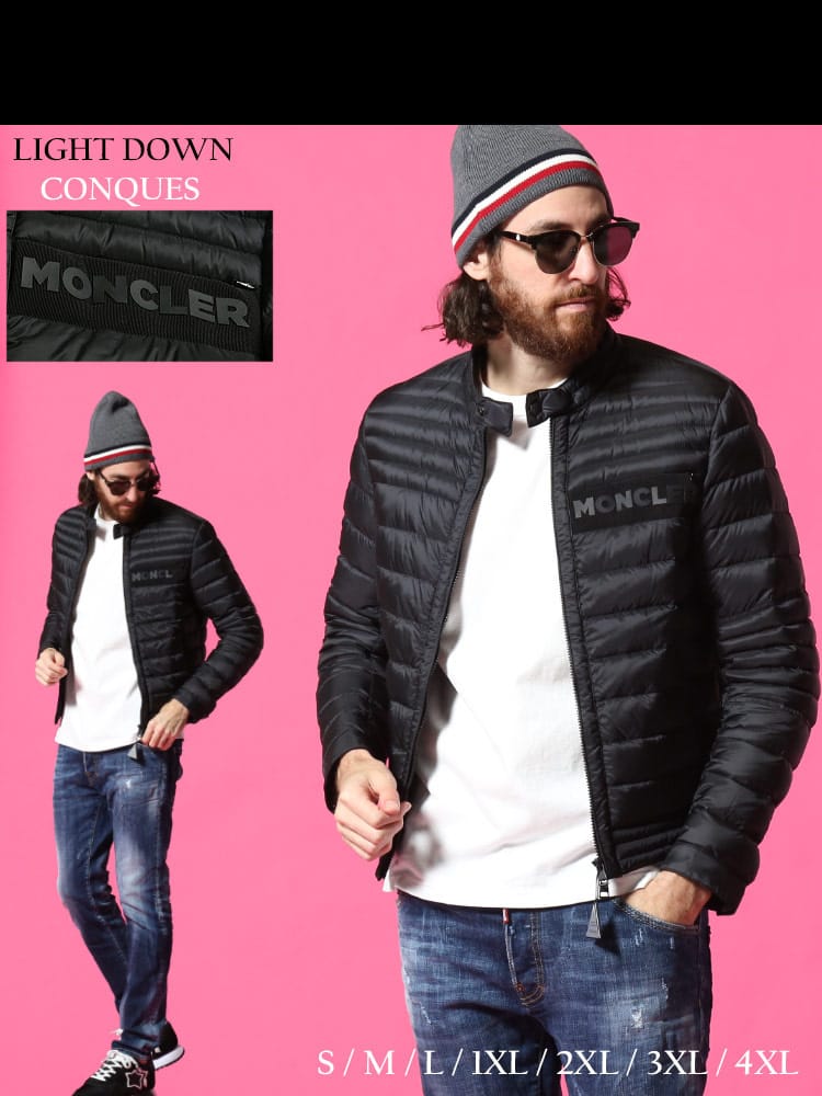 MONCLER (モンクレール) 胸ロゴ スタンド フルジップ ダウンジャケット CONQUES MCCONQUES1