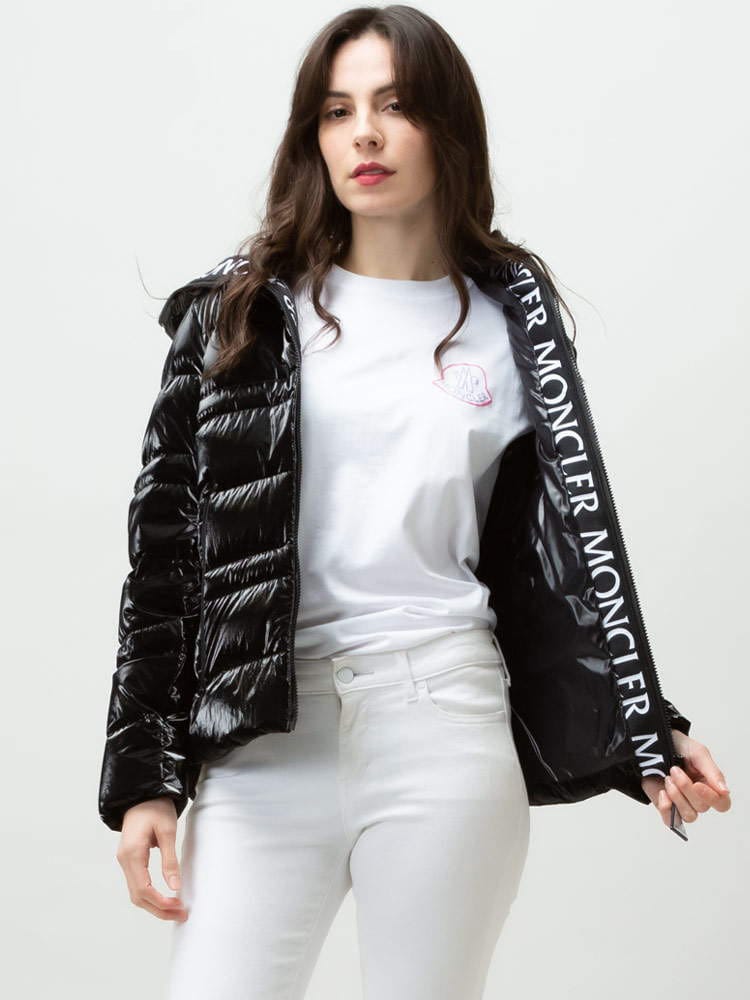MONCLER (モンクレール) フード裏ロゴ フルジップ ダウンジャケット 