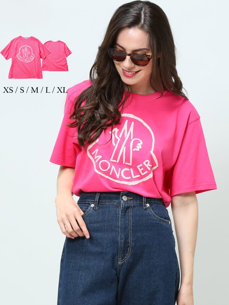 MONCLER モンクレール レディース ブランド Tシャツ 半袖 BIGマーク クルーネック MCL8C00009829FB