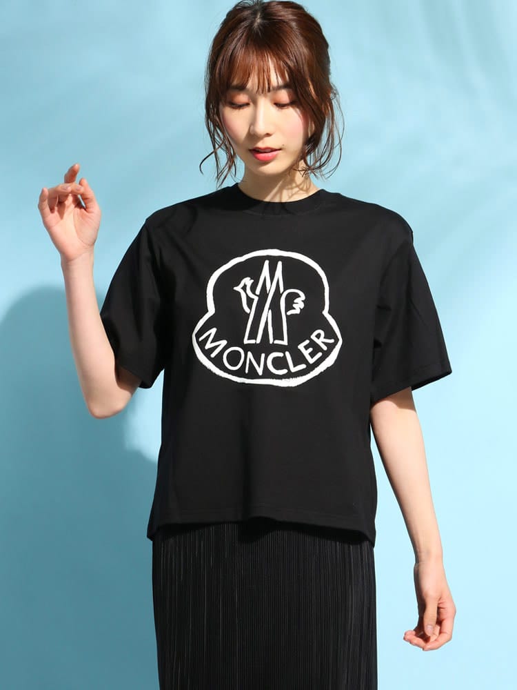 MONCLER (モンクレール) BIGマーク クルーネック 半袖 Tシャツ MCL8C00009829FB レディース ブランド