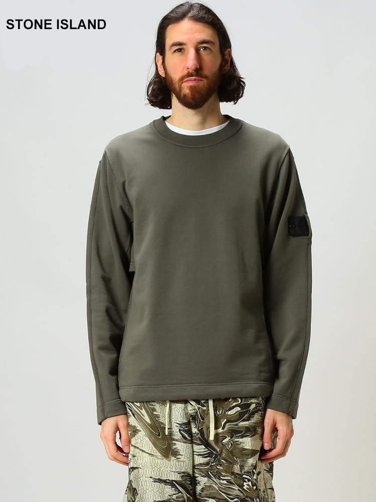 STONE ISLAND (ストーンアイランド) サイド切り替え ルーズフィット トレーナー スウェット SI761960319 ブランド メンズ