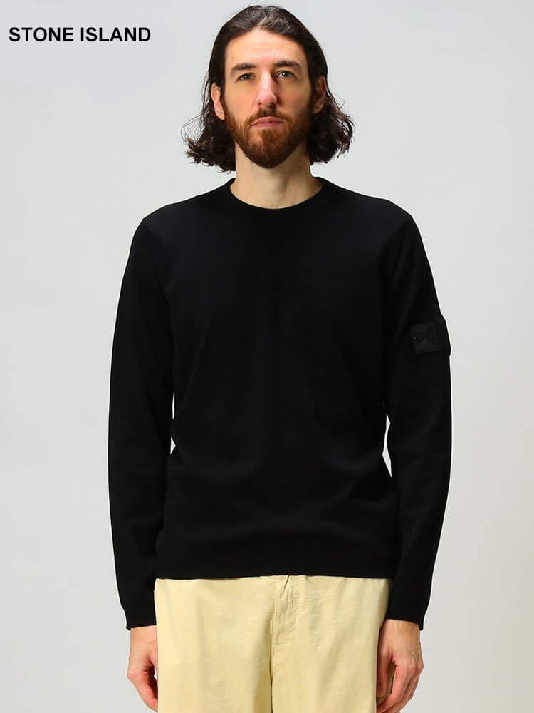 STONE ISLAND (ストーンアイランド) コットン メッシュライン クルーネック 長袖 ニット SI76195142H ブランド