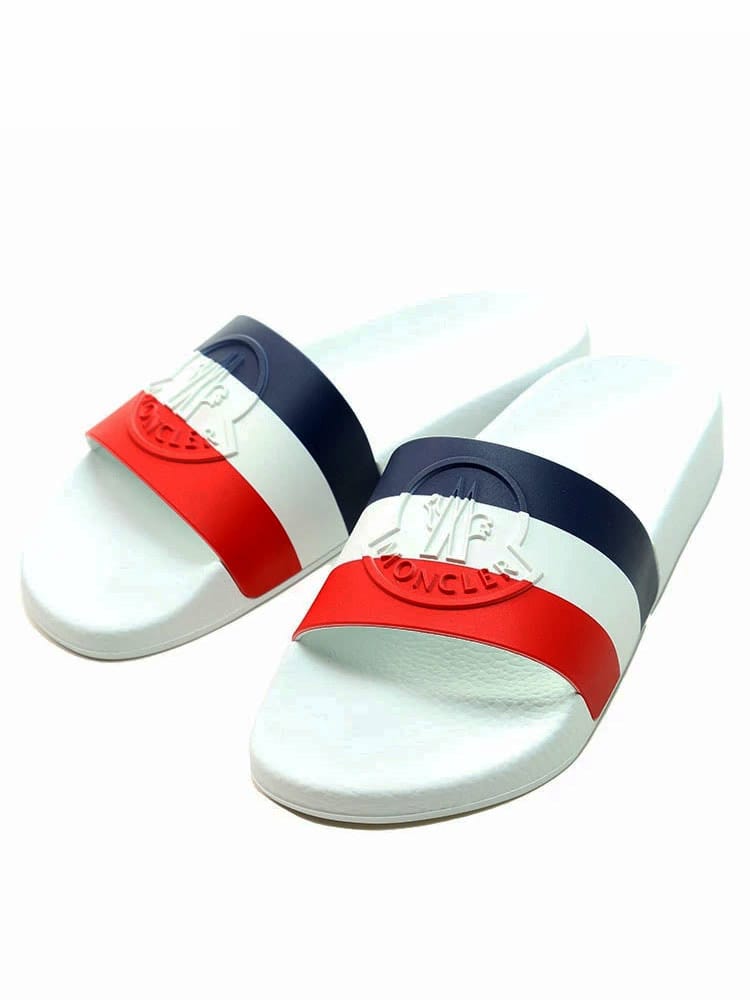 モンクレール メンズ サンダル MONCLER ブランド スライドサンダル シャワーサンダル ロゴ トリコロール BASILE SANDALO インダストリアル シューズ 靴 MC4C0007001A49