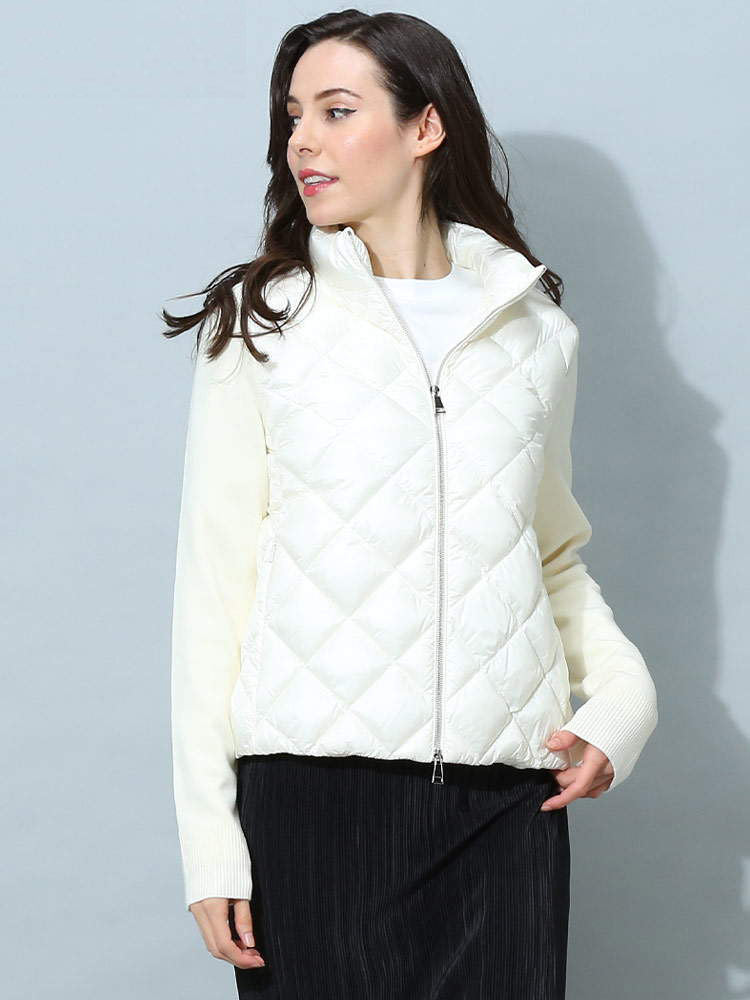 モンクレール レディース ダウン MONCLER ブランド アウター カーディガン ブルゾン ダイヤキルト ダウン ニット リラックスフィット MCL9B00017M1131