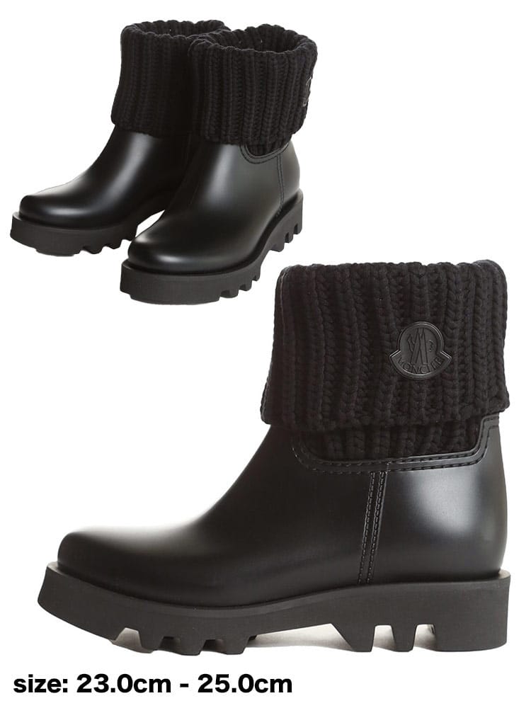 モンクレール レディース ブーツ MONCLER ブランド ショートブーツ レインブーツ シューズ 靴 リブニット Ginette 防水 MCL4G0007001623