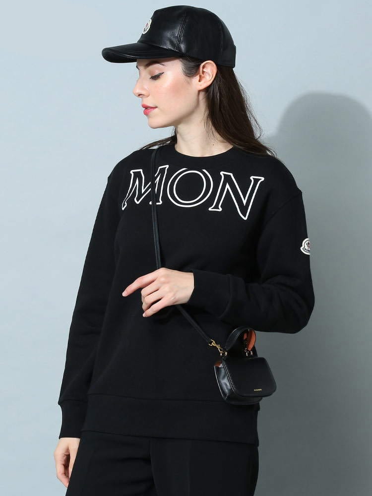 MONCLER (モンクレール) 裏起毛 BIGロゴ クルーネック トレーナー MCL8G00029809KX