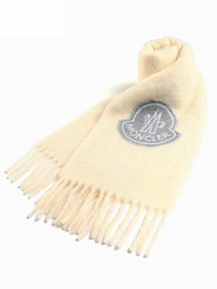 モンクレール レディース マフラー MONCLER ブランド ストール ロゴ フリンジ ジャガード ギフト プレゼント MCL3C000130U124