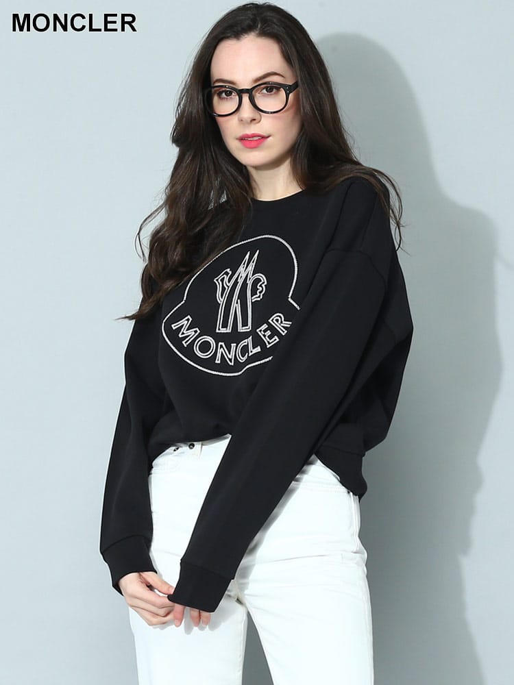 MONCLER (モンクレール) フロントBIGマーク クルーネック トレーナー MCL8G00038899TRレディース ブランド