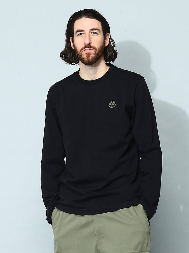 MONCLER (モンクレール) バックロゴ クルーネック 長袖 Tシャツ MC8D00010899YU